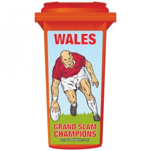 Wales Grand Slam Champions Wheelie Bin Sticker Panel